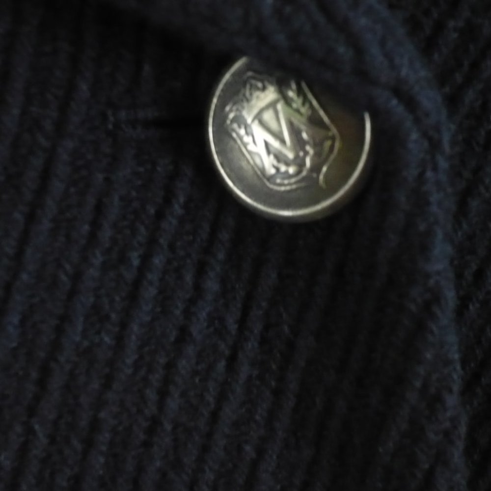 NWOT Club Monaco Cropped Heavy Wool Peacoat Navy XS Quiet Luxury - Picture 6 of 13